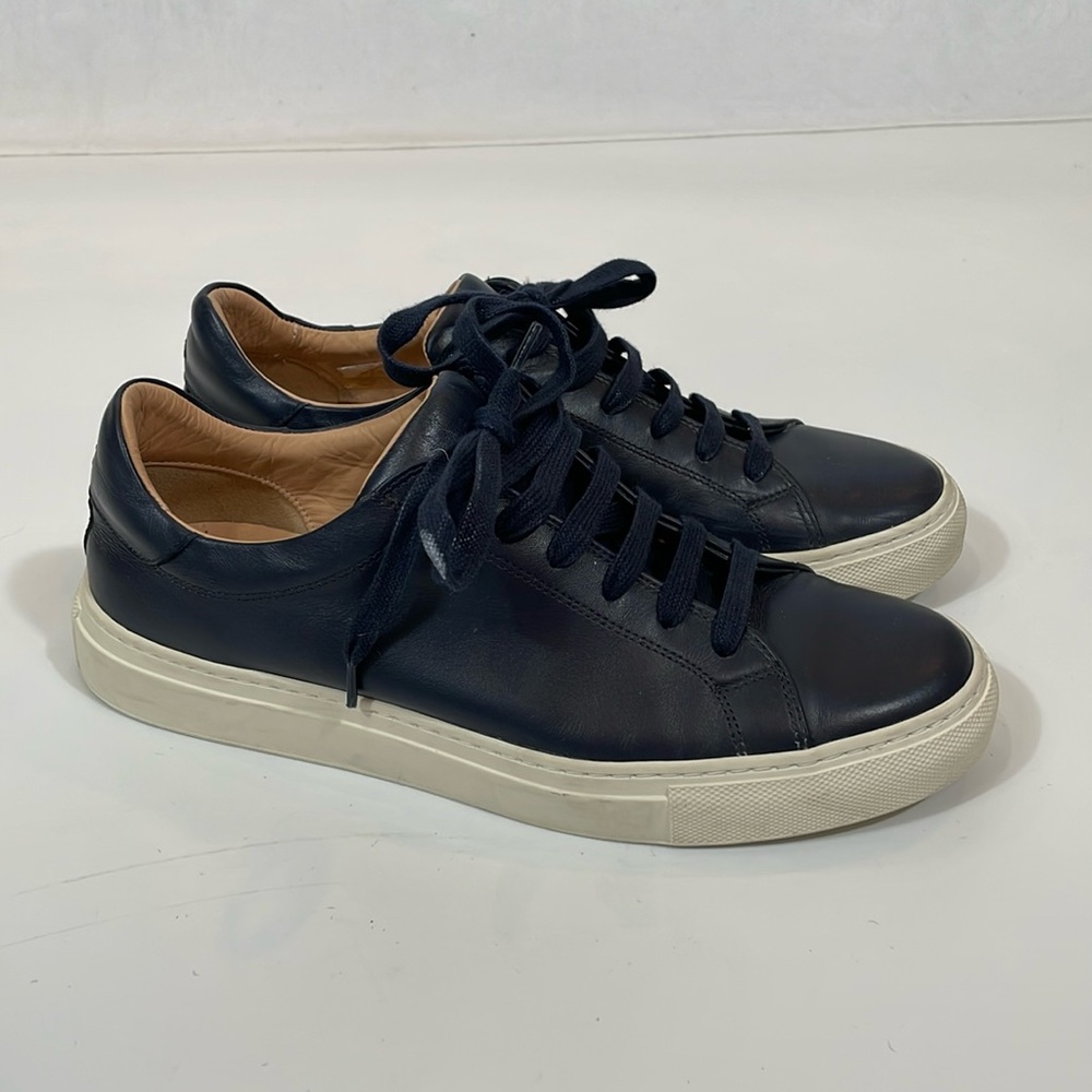 Margaux Navy Blue Leather Sneakers Size 39 EUC